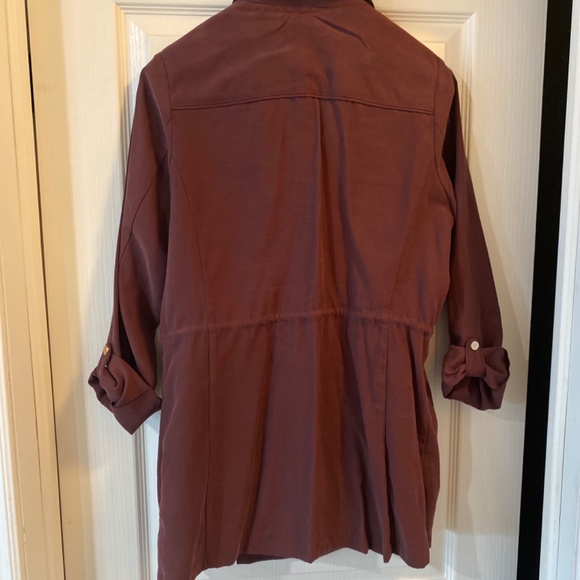 Soft Lightweight Casual Jacket in Burgundy - Picture 3 of 3